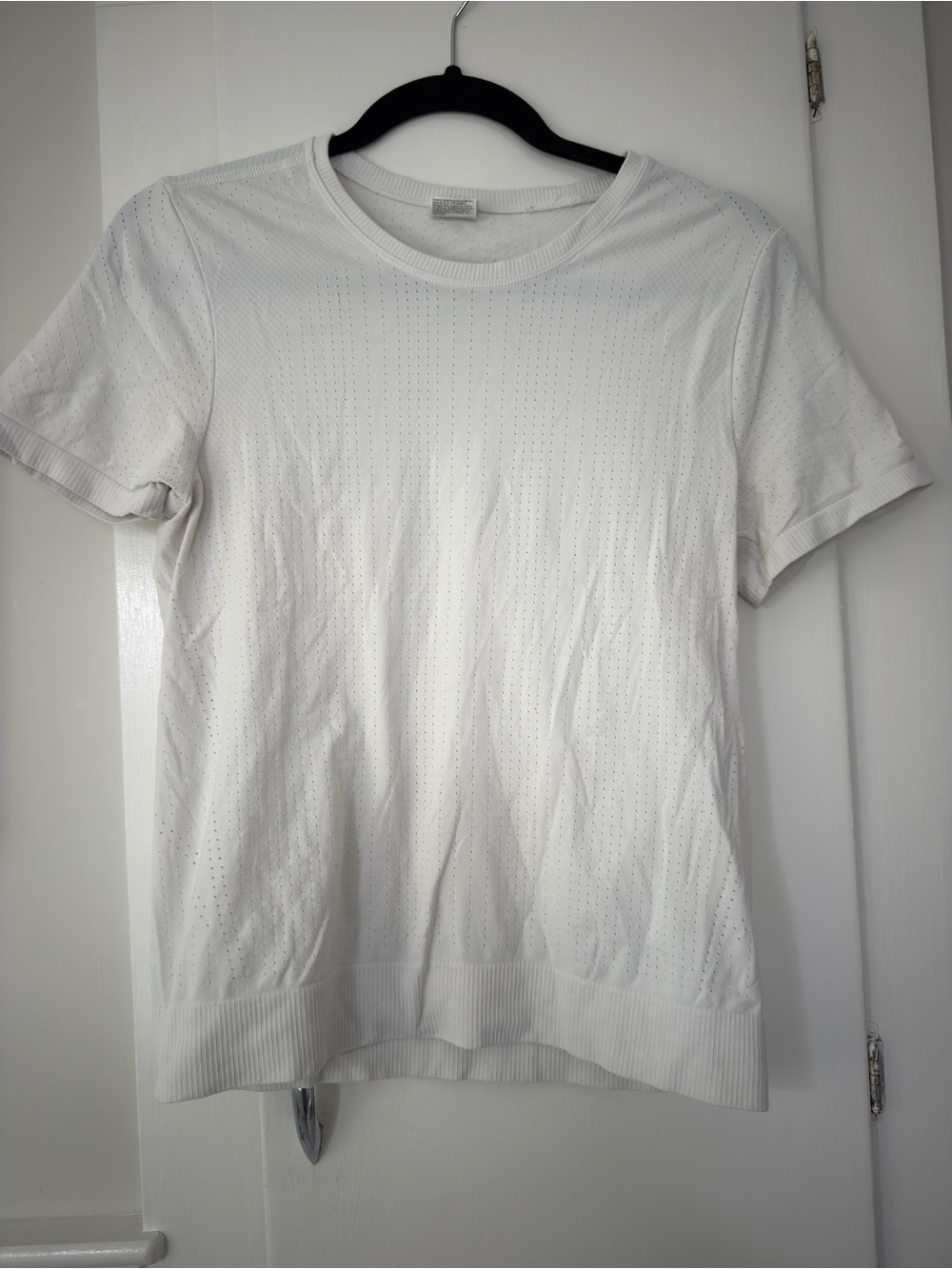 Athleta White Short-Sleeve Athletic Tee